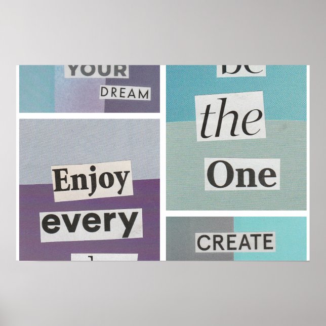 Purple & Blue Encouragement Poster (Front)
