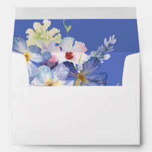 Purple Blue Floral - Purple Envelope