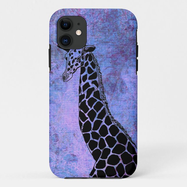 Purple/Blue Giraffe II - iPhone 5/5S Case (Back)