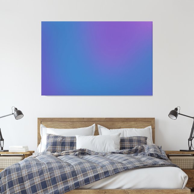 Purple Blue Gradient Canvas Print (Insitu(Bedroom))