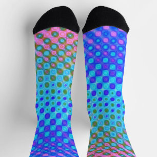 Purple Blue Green Yellow Socks