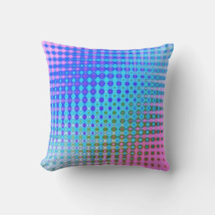 Purple Blue Green Yellow Throw Pillow
