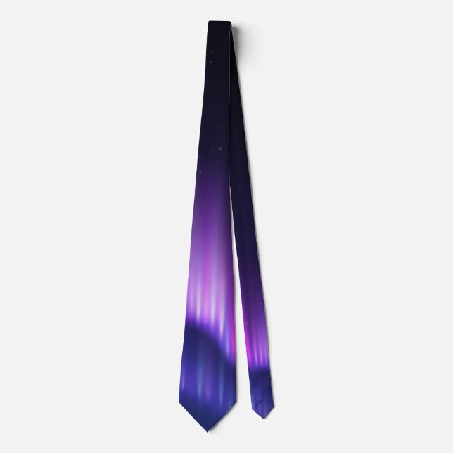 Purple Blue Haze Sky - Polar Lights   Tie (Front)