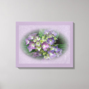 Purple Blue Hydrangea Flowers Canvas Print