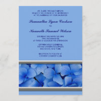 Purple Blue Hydrangea Invitations de mariage