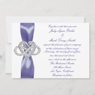Purple Blue Infinity Heart Wedding Invitation
