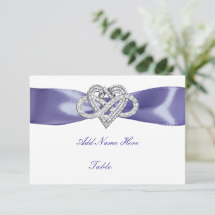 Purple Blue Infinity Table de Coeur Carte Place
