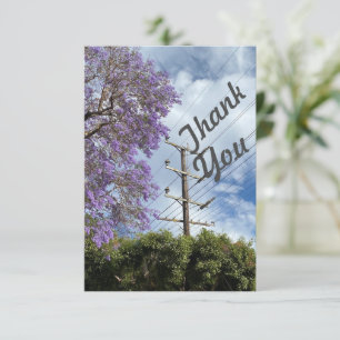 Purple blue Jacaranda tree Thank You Card