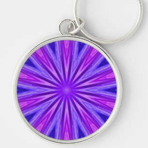 Purple/Blue Kaleidoscope Keychain
