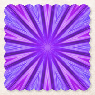 Purple/Blue Kaleidoscope Paper Coaster