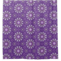 Purple Blue Kaleidoscope Pinwheel Mandala Pattern