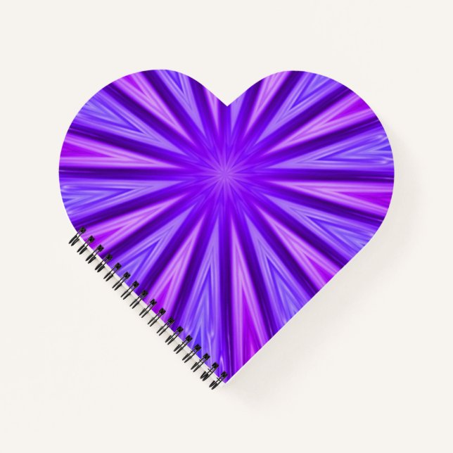 Purple/Blue Kaleidoscope Spiral Notebook (Front)