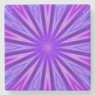 Purple/Blue Kaleidoscope Stone Coaster