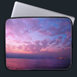 Purple blue ocean sunset photo simple modern bold laptop sleeve<br><div class="desc">Get inspired whenever you use your neoprene laptop sleeve with this gorgeous photo of a softly lit purple, pink, and blue sunset over the Pacific Ocean. This laptop sleeve comes in three sizes: 15", 13", and 10”. Makes a great gift for someone special! You can easily personalize this neoprene laptop...</div>
