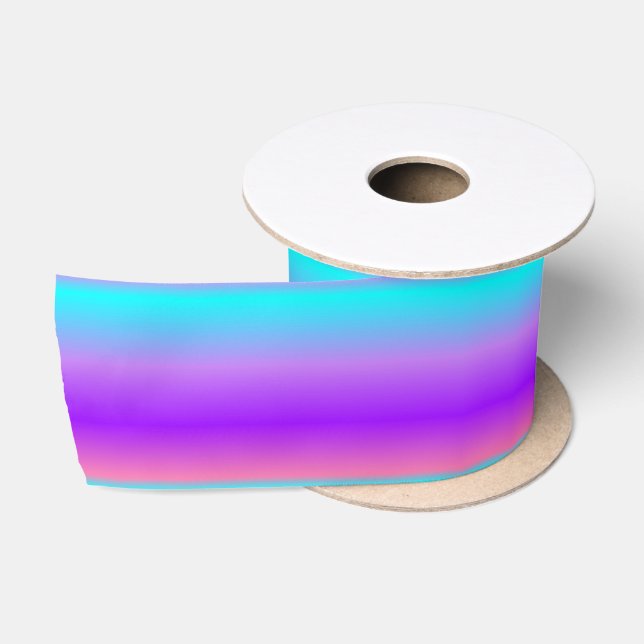 Purple Blue Ombre  Satin Ribbon (Spool)