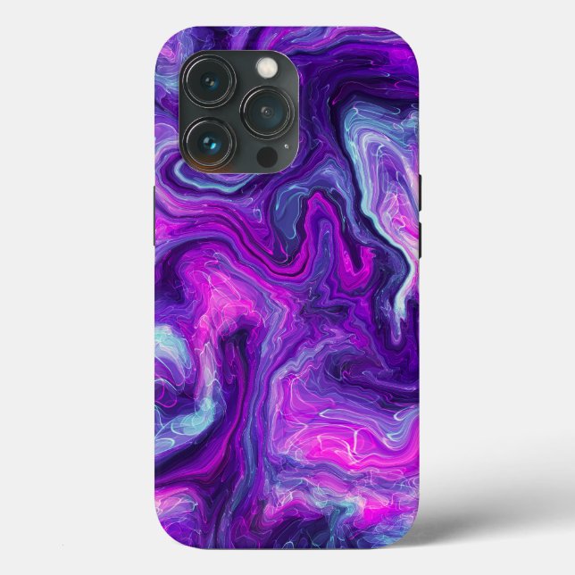 Purple, Blue, Pink Marble Fluid Art   Case-Mate iPhone Case (Back)