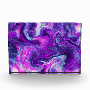 Purple, Blue, Pink Marble Fluid Art   Photo Block