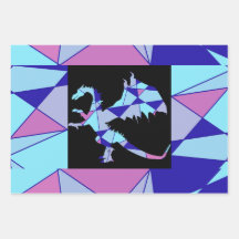 Purple blue pink triangle abstract