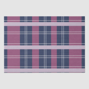 Purple Blue Plaid Tartan Pattern Holidays Tissue Paper