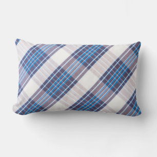 Purple/Blue Plaid Women's Decorative Pillows