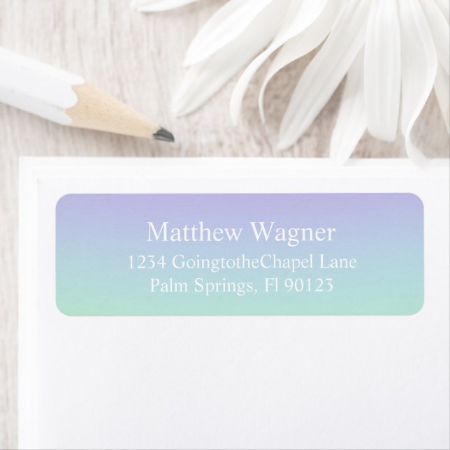Purple Blue Rainbow Return Address (Insitu)