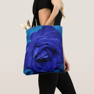 Purple Blue Rose Tote Bag