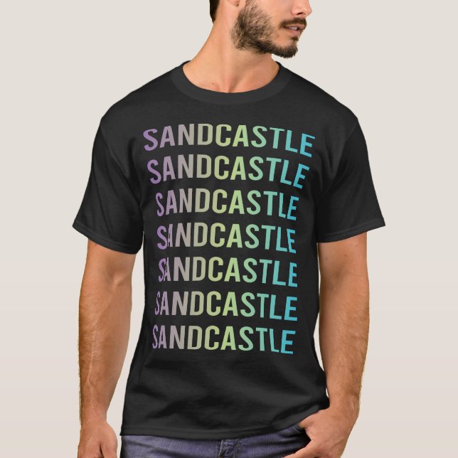 Purple Blue Sand Castle T-Shirt (Front)