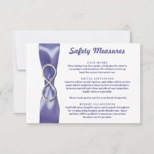 Purple Blue Silver Infinity Safety Measures Card