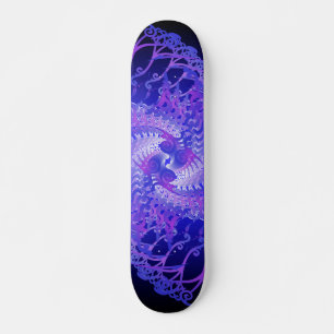 Purple & Blue Spirals: Skateboard