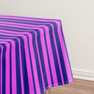 Purple Blue Stylish Stripes Pattern Design Tablecloth