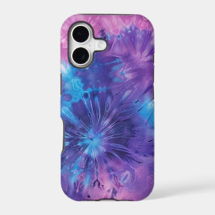 Purple Blue Tie Dye Burst