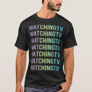 Purple Blue Watching TV T-Shirt