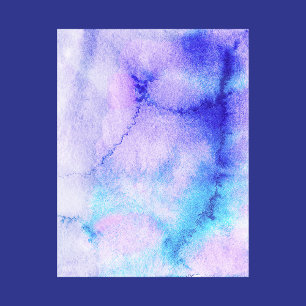 Purple & Blue Watercolor Abstract Scrapbook Paper