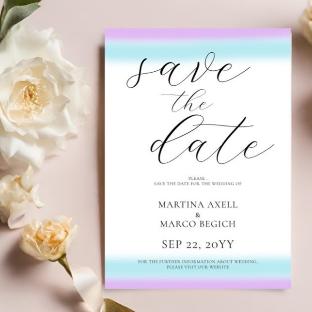 Purple Blue Wedding Save the date (Creator Uploaded)