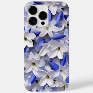 PURPLE BLUE WHITE 3-D PAPER LOOK BLUEBELLS Case-Mate iPhone 14 PRO MAX CASE
