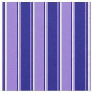 Purple, Blue & White Striped Pattern Fabric