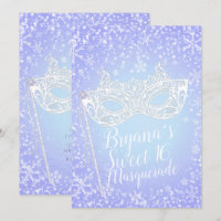 Purple Blue Winter Wonderland Masquerade Sweet 16