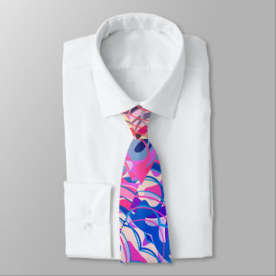 Purple, Blues Colourful Abstract Tie