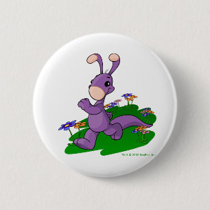 Purple Blumaroo marching through Roo Island 2 Inch Round Button