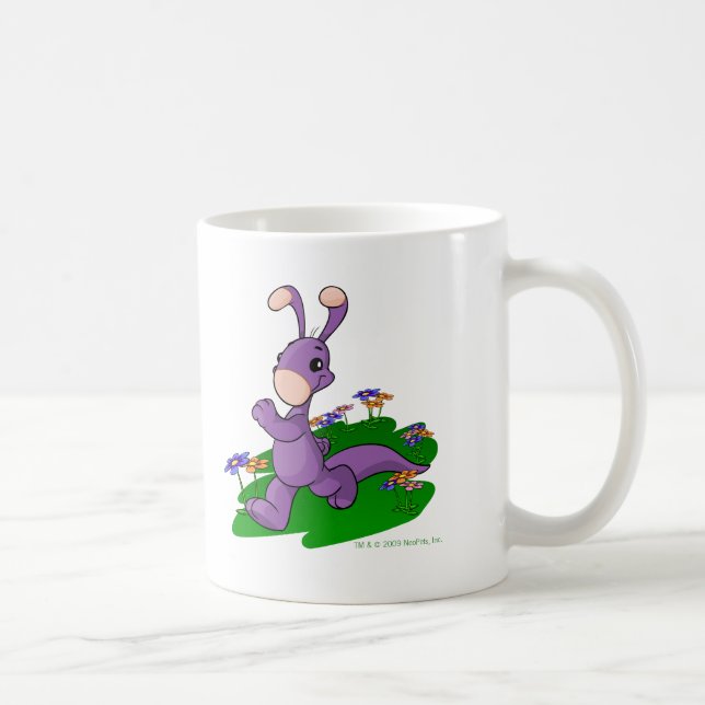 Purple Blumaroo marching through Roo Island Coffee Mug (Right)