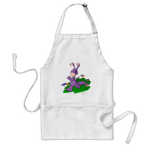 Purple Blumaroo marching through Roo Island Standard Apron