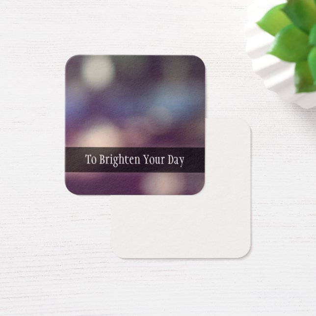 Purple Blurred Abstract Photo Message Cards (Desk)