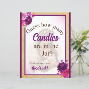Purple Boho Baby Shower Candy Jar Game