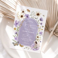 Purple Boho Fairy Wildflower Girl Baby Shower