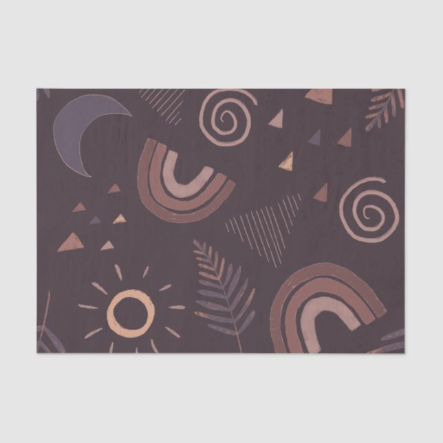 Purple Boho Rainbow  Tissue Paper (Front)