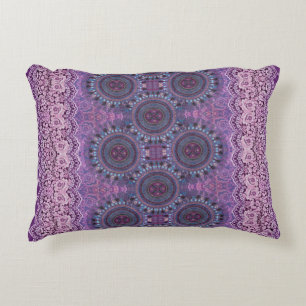 Purple Boho Style Accent Pillow
