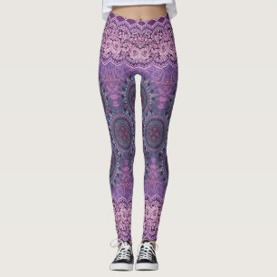Purple Boho Style Leggings