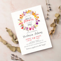 Purple Boho Wildflower Wreath Foliage Birthday