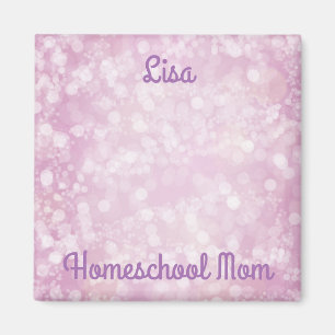 Purple Bokeh Homeschool Mom Magnet