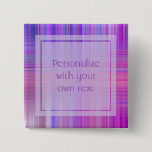 Purple Bokeh Plaid Custom Text 2 Inch Square Button